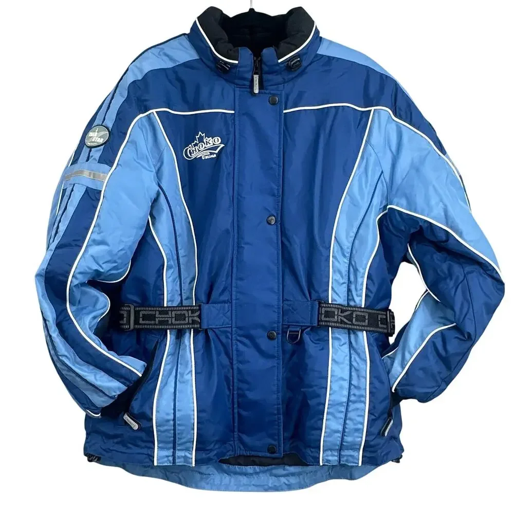 VTG Y2K Choko Trail Star Ski Jacket Womens L Blue Snowmobile Gorpcore Snowboard